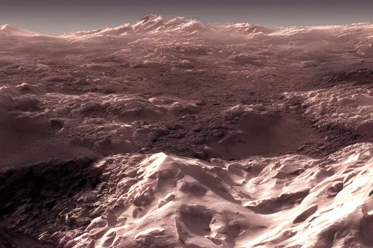 Image similar to mars frozen in mountains, wallpaper, beautiful