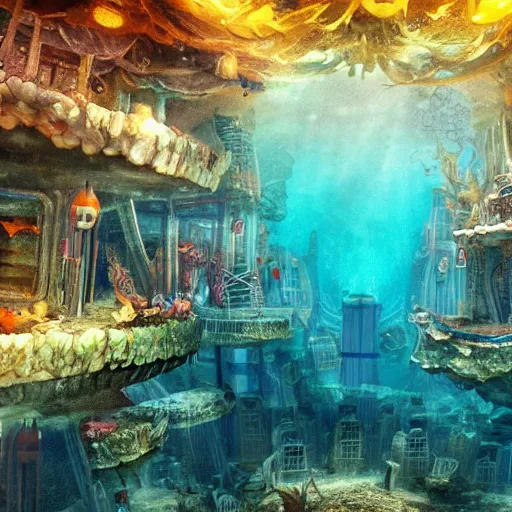 Image similar to underwater city