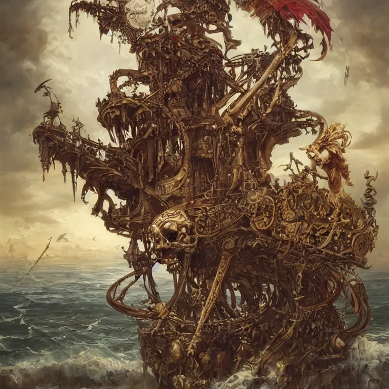 Image similar to pirate skeleton drinking beer by ellen jewett, tomasz alen kopera and Justin Gerard