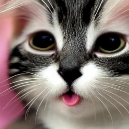 Image similar to cute crying kitten crying!!!, teary eyed