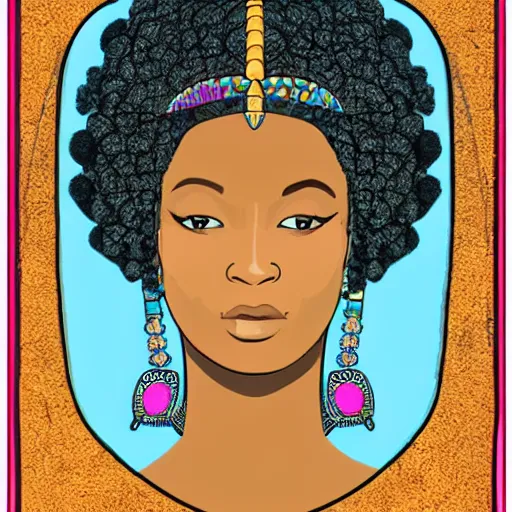 Image similar to earth goddess, nubian queen
