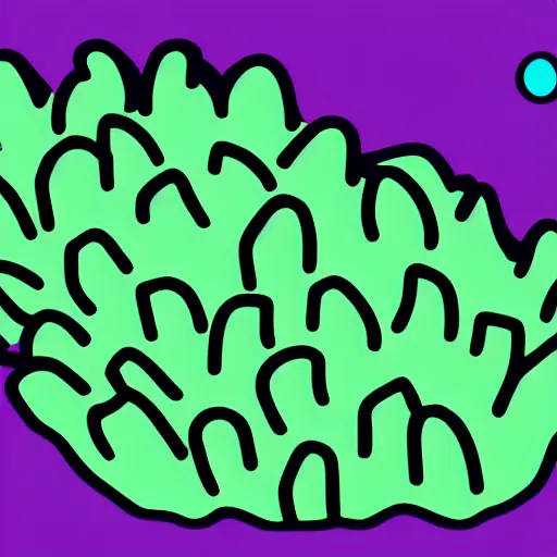 Image similar to cactus made from colourful shiny transparent jelly in the style of kurzgesagt, adobe illustrator, graphic design illustration, vector art, bold colours