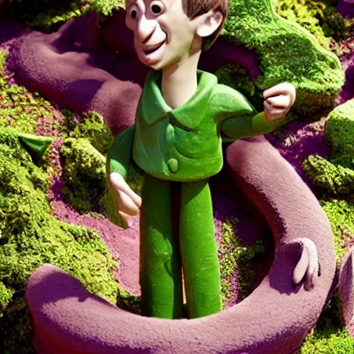 Image similar to flume, made of clay, claymation