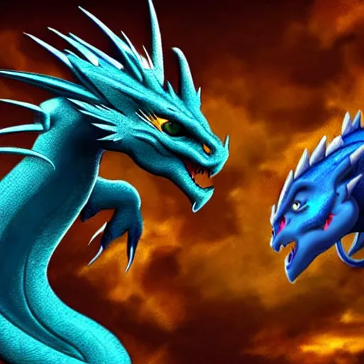 Image similar to dragon saphira fighting against urgals