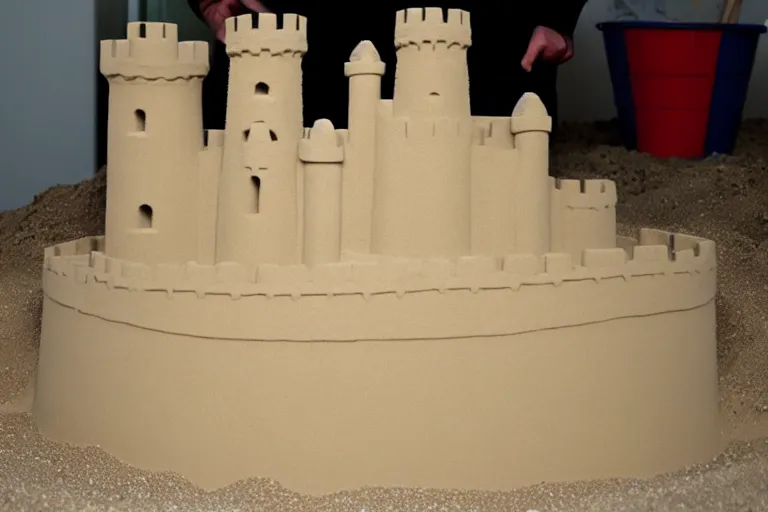 Image similar to a completed sand castle