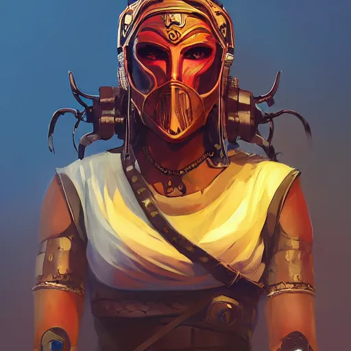 Image similar to cyberpunk viking helmet mask warrior goddess robot ninja fantasy, art gta 5 cover, official fanart behance hd artstation by jesper ejsing, by rhads, makoto shinkai and lois van baarle, ilya kuvshinov, ossdraws