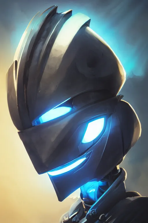 Image similar to epic mask helmet robot ninja portrait stylized as fornite style game design fanart by concept artist gervasio canda, behance hd by jesper ejsing, by rhads, makoto shinkai and lois van baarle, ilya kuvshinov, rossdraws global illumination radiating a glowing aura global illumination ray tracing hdr render in unreal engine 5