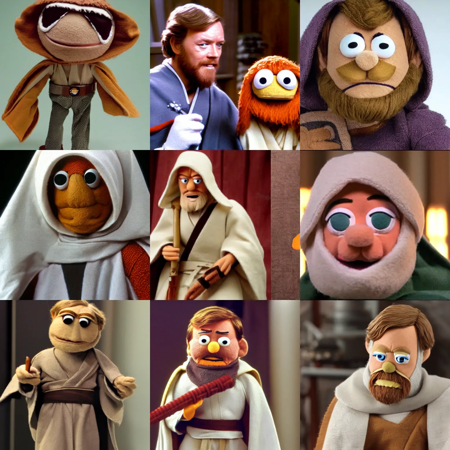 Prompt: Obi Wan Kenobi as a muppet