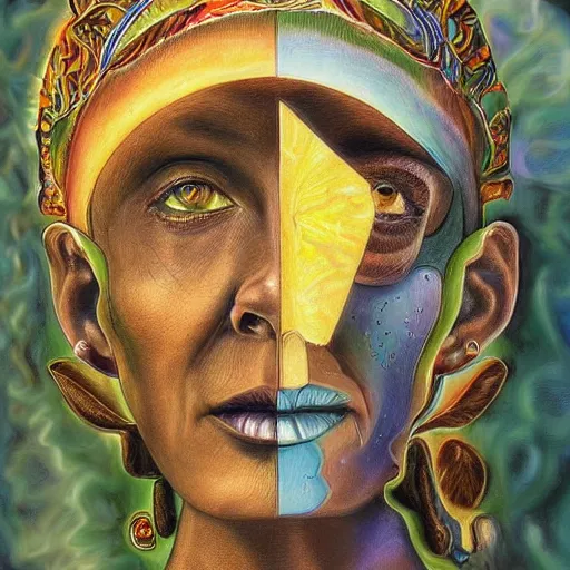 Prompt: a open mind is key to unlocking the inner divine self who is all that there is hyperdetailed photorealism
