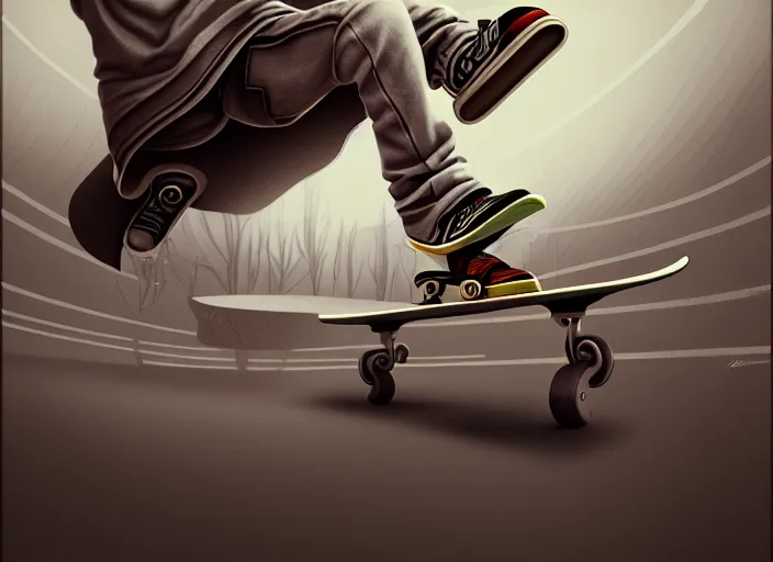 Image similar to george floyd skateboarding, digital art, trending on artstation, highly detailed, illustration, concept art, elegant, beautiful, masterpiece