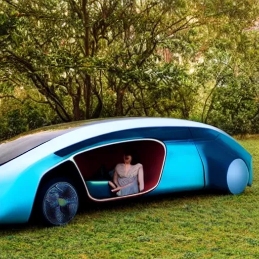 Image similar to a futuristic car that runs on vibes