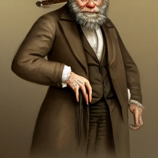 Prompt: charles darwin posing in victorian garb, highly detailed, digital painting, artstation, concept art, smooth, sharp focus, illustration