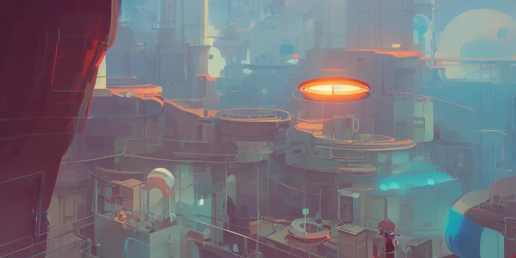 Image similar to factory that creates different universes, mini black hole with a turkish blue vortex, james gilleard, atey ghailan, makoto shinkai, goro fujita, studio ghibli, rim light, exquisite lighting, clear focus, very consistent, plain background, painting gentle