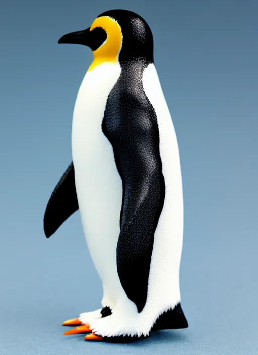 Image similar to 80mm resin detailed miniature of fluffy penguin, Product Introduction Photos, 4K, Full body, simple background