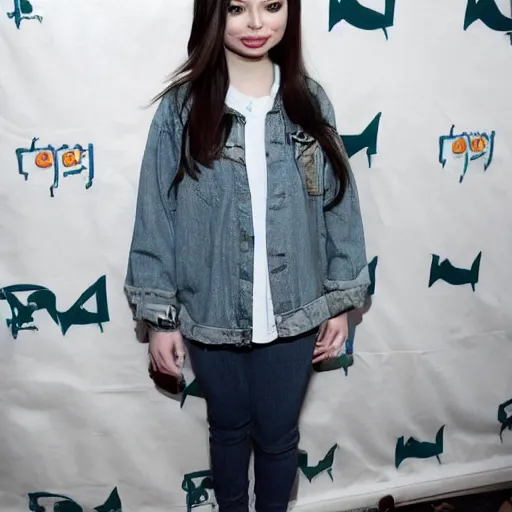 Image similar to Miranda Cosgrove as Yung Lean, iCarlean, photo