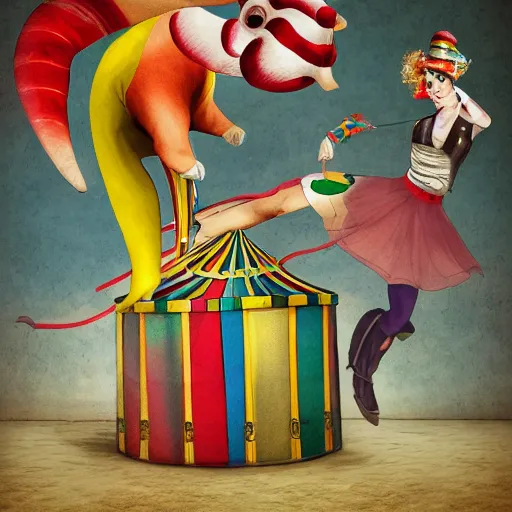 Image similar to a circus by mobius