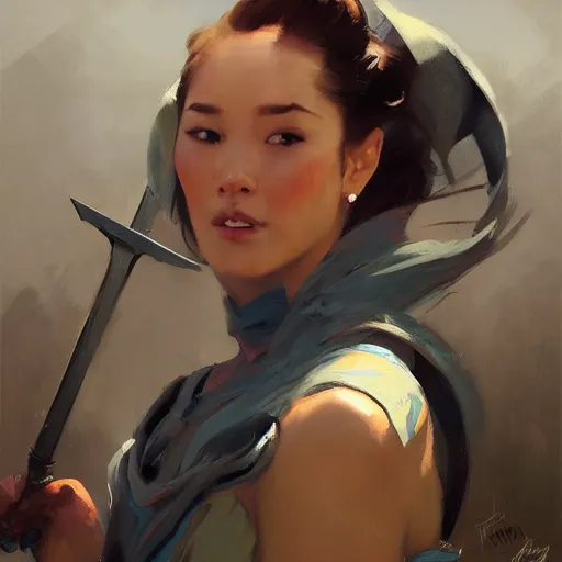 Prompt: greg manchess portrait people throwing swords, profile picture, organic painting, sunny day, matte painting, bold shapes, hard edges, street art, trending on artstation, by huang guangjian, gil elvgren, ruan jia, randy vargas, greg rutkowski