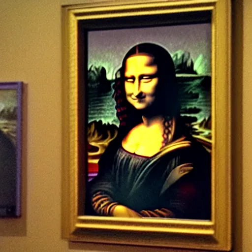 Prompt: the Mona Lisa staring at you head on