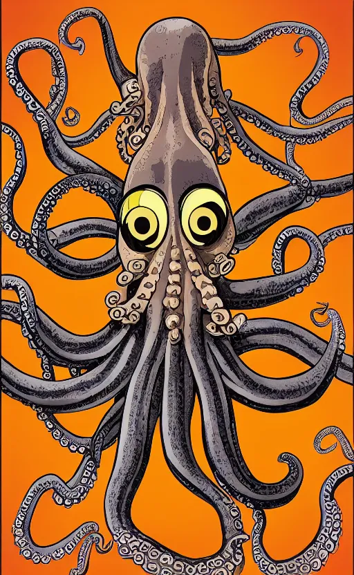Prompt: highly detailed illustration of octopus as a cheeseburger as an octopus, poster, symmetrical, 8 k, trending
