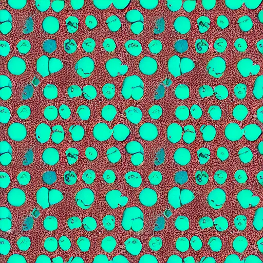 Image similar to pixel stone texture with large teal dots on it, seamless, trending, stylized