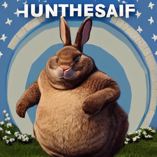 Prompt: hyper realistic big Chungus as the president of the United States of America. Award winning photography