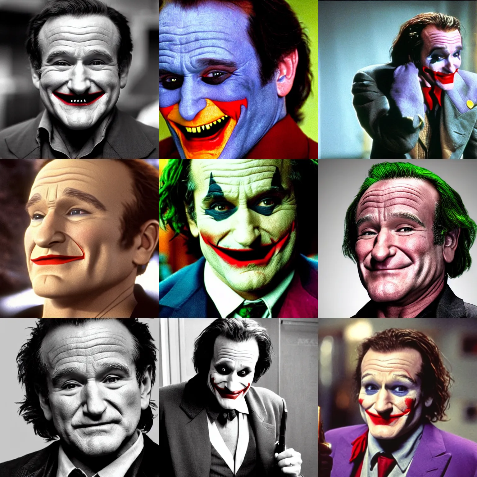 Prompt: robin williams as the joker in batman