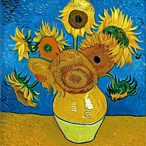 Image similar to sunflowers by van gogh