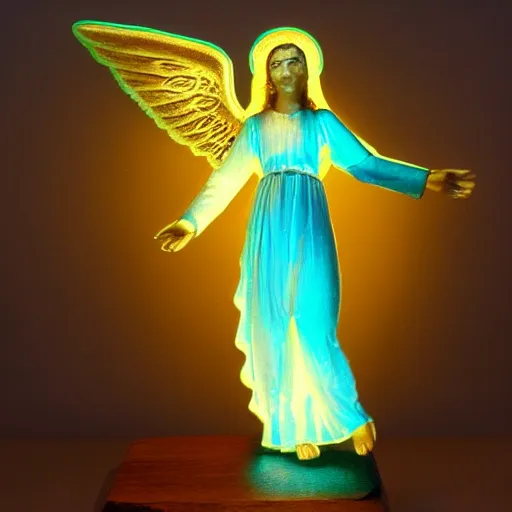 Image similar to bioluminiscent biblically correct angel