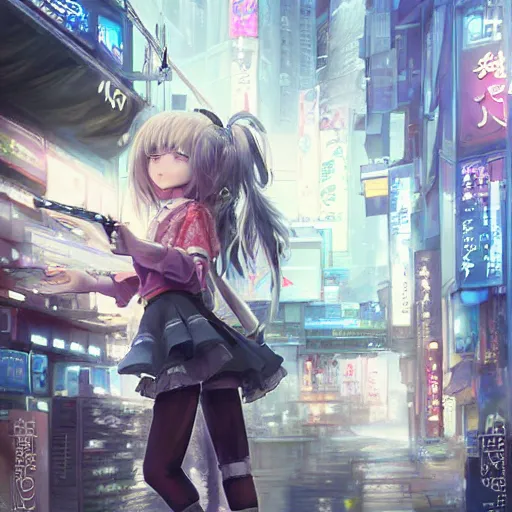 Image similar to dynamic composition, motion, ultra-detailed, incredibly detailed, a lot of details, amazing fine details and brush strokes, colorful and grayish palette, smooth, HD semirealistic anime CG concept art digital painting, watercolor oil painting of Clean and detailed post-cyberpunk sci-fi close-up schoolgirl in asian city in style of cytus and deemo, blue flame, relaxing, calm and mysterious vibes,, by a Chinese artist at ArtStation, by Huang Guangjian, Fenghua Zhong, Ruan Jia, Xin Jin and Wei Chang. Realistic artwork of a Chinese videogame, gradients, gentle an harmonic grayish colors. set in half-life 2, Matrix, GITS, Blade Runner, Neotokyo Source, Syndicate(2012), dynamic composition, beautiful with eerie vibes, very inspirational, very stylish, with gradients, surrealistic, dystopia, postapocalyptic vibes, depth of field, mist, rich cinematic atmosphere, perfect digital art, mystical journey in strange world