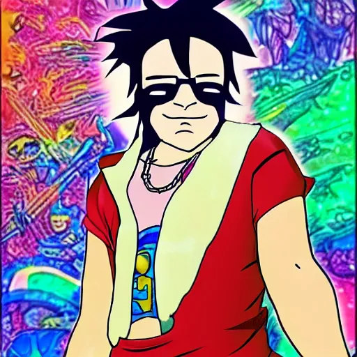 Image similar to jerry garcia anime