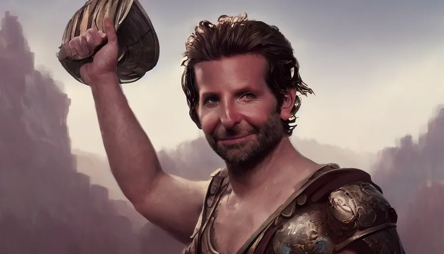 bradley cooper is a gladiator, volumetric light, | Stable