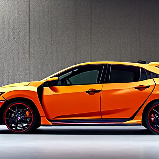 Prompt: 2023 civic type R as a sedan variant