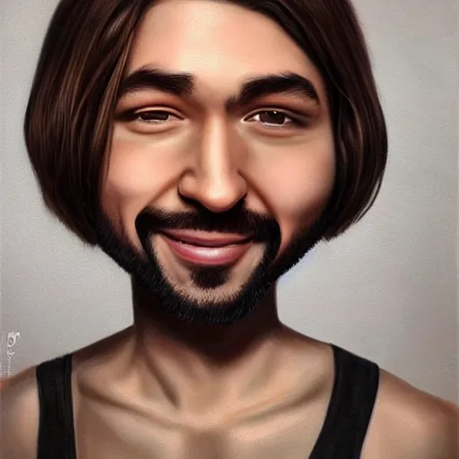 Prompt: Caricature portraits done of Cr1tikal, realistic, hyperrealistic, very realistic, highly detailed, very detailed, extremely detailed, detailed, oil painting, digital art, trending on artstation