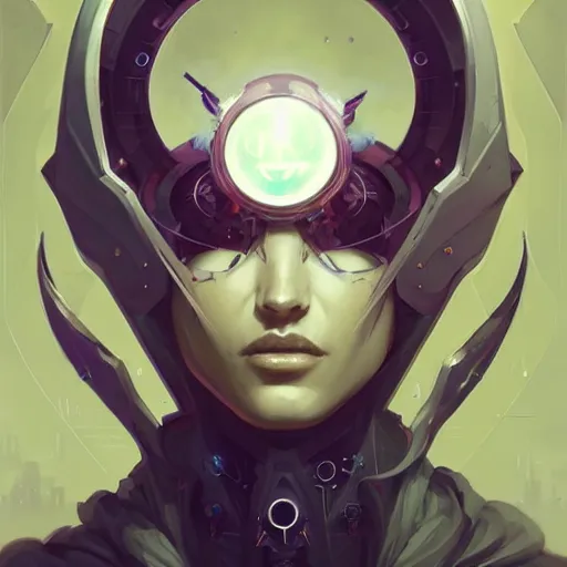 Image similar to a portrait of a cybernetic illuminati occultist, cyberpunk concept art by pete mohrbacher and wlop and artgerm and josan gonzales, digital art, highly detailed, intricate, sci-fi, sharp focus, Trending on Artstation HQ, deviantart, unreal engine 5, 4K UHD image