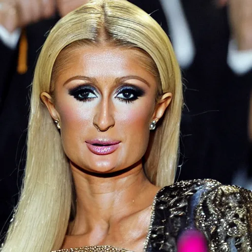 Prompt: paris hilton winning the nobel prize, photograph, high detail,