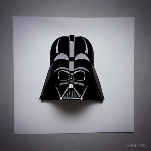 Prompt: darth vader origami, highly detailed