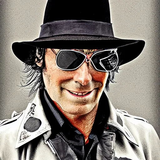 Image similar to super hero udo lindenberg, digital art, high detailed