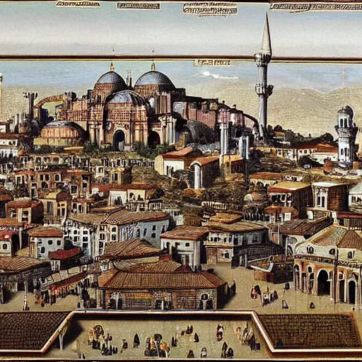 Image similar to constantinople in 1 2 0 0, byzantine,