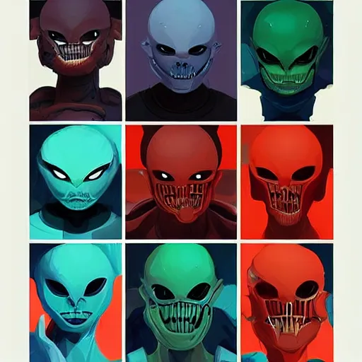 Image similar to face icon stylized minimalist xenomorphs, loftis, cory behance hd by jesper ejsing, by rhads, makoto shinkai and lois van baarle, ilya kuvshinov, rossdraws global illumination