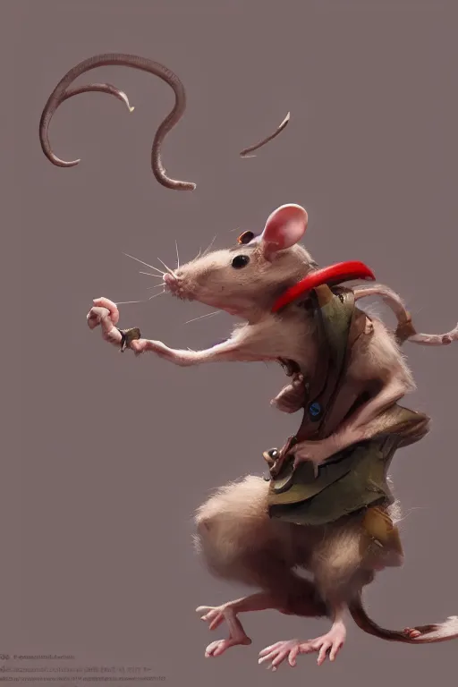 Prompt: a rat, in the style of Rayman origins, michael ancel, Ruan Jia and Mandy Jurgens and Greg Rutkowski, trending on Artstation, award winning, unreal engine, octane render W 1024