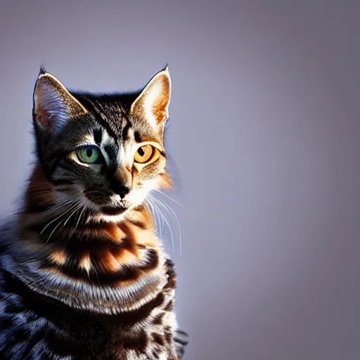 Image similar to a feline eagle - cat - hybrid, animal photography