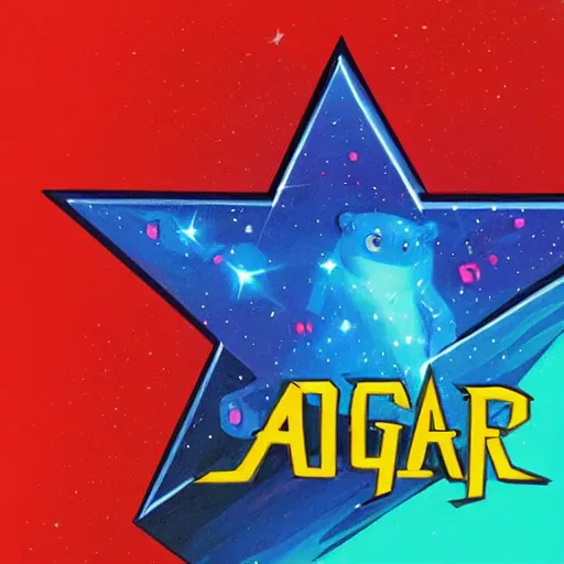 Image similar to Star Logo, colorful, digital art, fantasy, magic, trending on artstation, ultra detailed, professional illustration by Basil Gogos