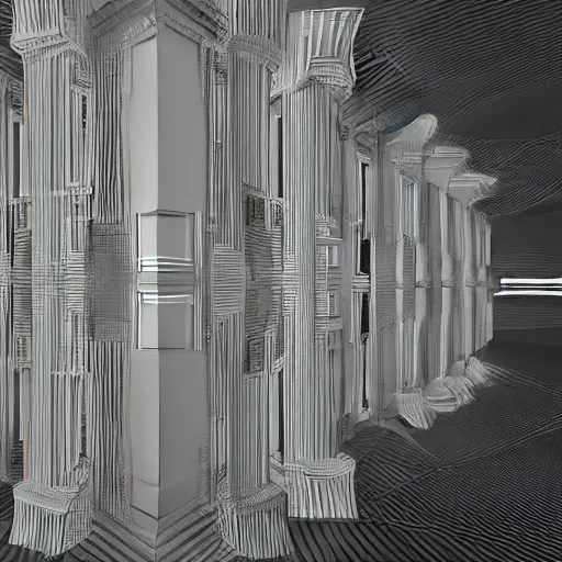 Prompt: wall panel structure y x o u on the coronation of napoleon painting and point cloud in the middle, unreal engine 5, keyshot, octane, artstation trending, ultra high detail, ultra realistic, cinematic, 8k, 16k, primary in style of zaha hadid, in style of nanospace Michael Menzelincev, in style of Lee SOUDER, colors in style of the Blade Runner 2049, in plastic, dark, tilt shift,