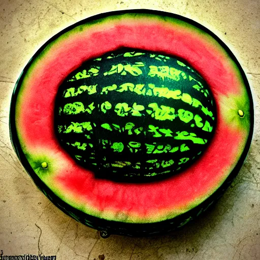 Prompt: steampunk watermelon,