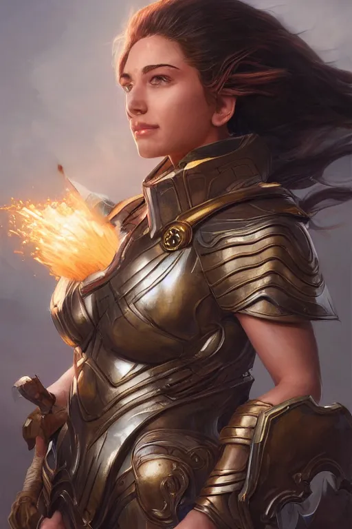 Image similar to amazon valkyrie athena, d & d, fantasy, portrait, highly detailed, headshot, digital painting, trending on artstation, concept art, sharp focus, illustration, art by artgerm and greg rutkowski and magali villeneuve