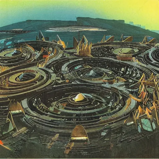 Image similar to a planetary city by paolo soleri