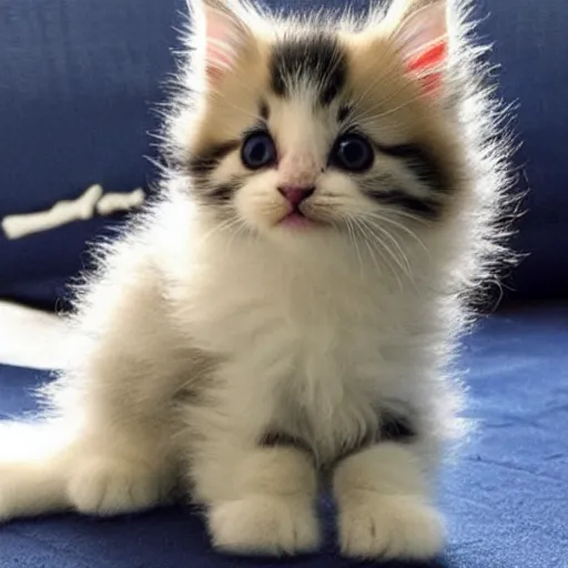 Image similar to smol fluffy cute kitten