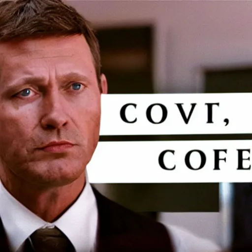 covfefe. movie still. | Stable Diffusion