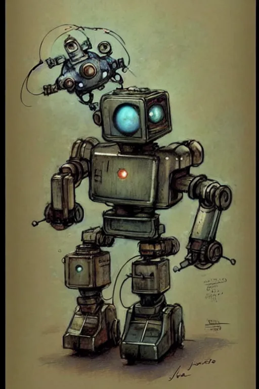 Prompt: (((((1950s robot science fantasy . muted colors.))))) by Jean-Baptiste Monge !!!!!!!!!!!!!!!!!!!!!!!!!!!