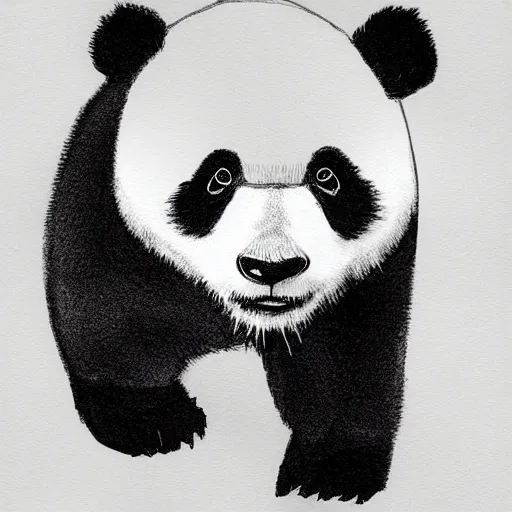 Image similar to panda sketch